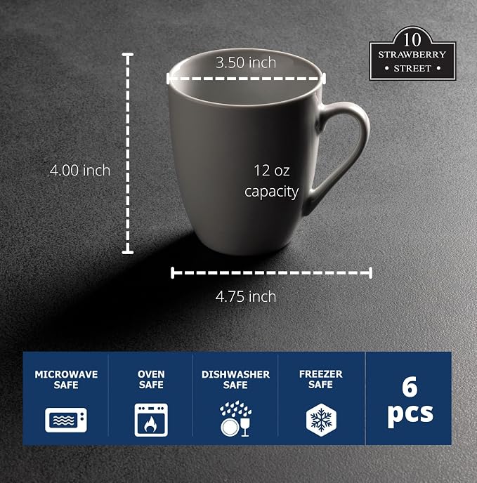 10 Strawberry Street Simply White 12 oz Mug - Image 5