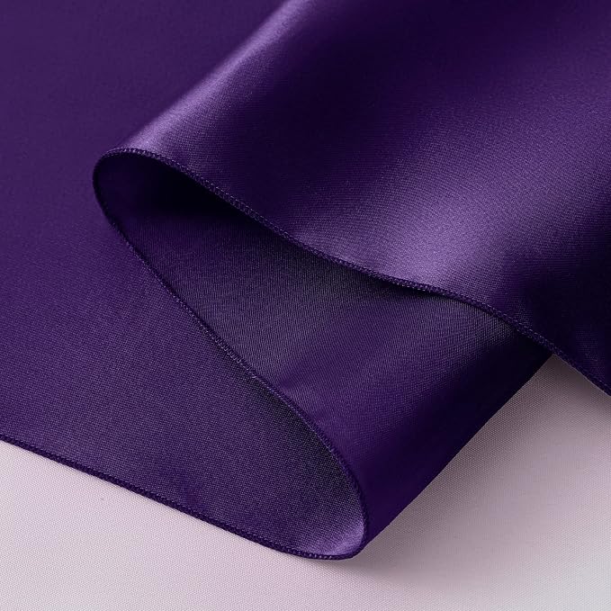 Horbaunal 12 Pack Purple Satin Table Runner 12 x 108 Inch | Smooth Table Runners - Image 7