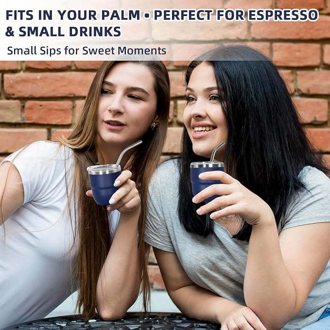 CHLJAR Espresso Cups, 4oz Insulated Espresso Cup Set of 2, Espresso Shot Cups - Image 7