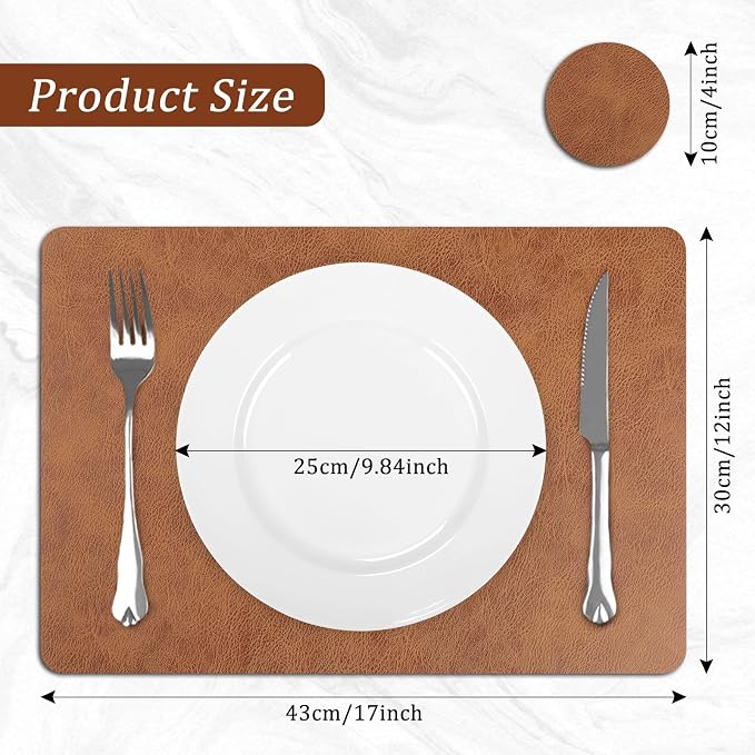 comfoyar Faux Leather Placemats - Image 7