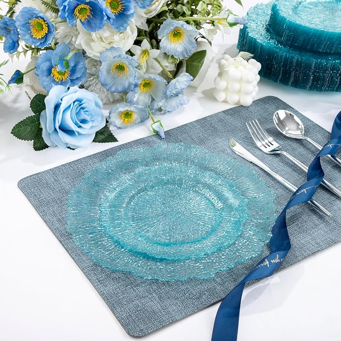 U-QE 60PCS Clear Blue Plates - Image 9