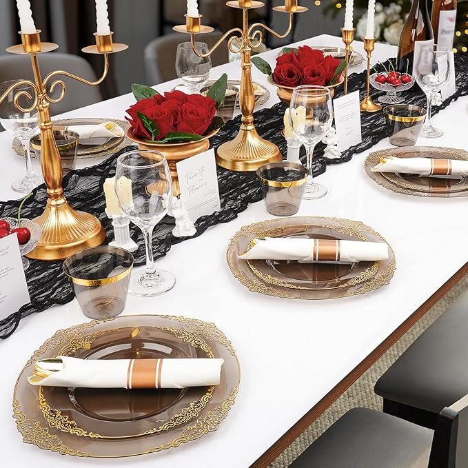 Bestluck 350PCS Black Disposable Dinnerware - Image 7