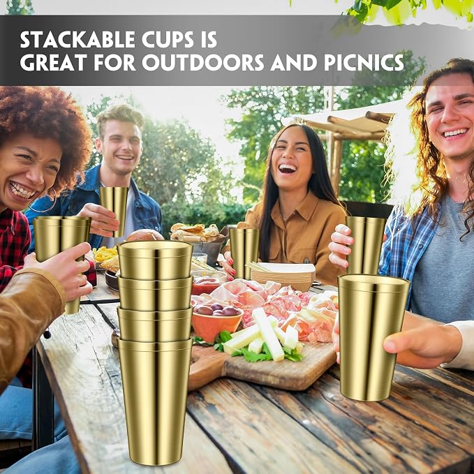Zopeal Stainless Steel Cups 16 Oz, Double Wall Vacuum Pint Cup Tumbler - Image 7