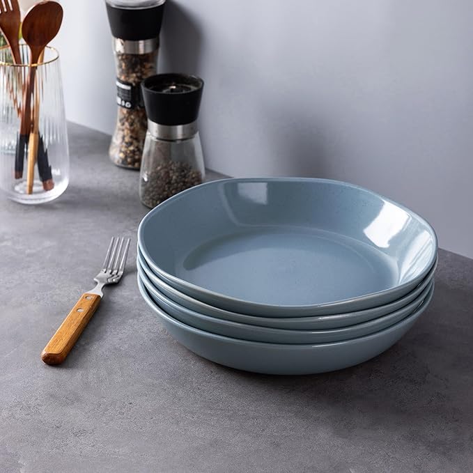 AmorArc 9.5'' Ceramic Large Pasta Bowls, 38oz Handpainted Stoneware Bowls Set - Image 7
