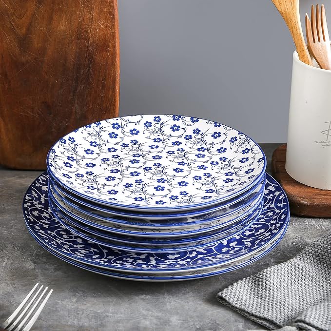 Selamica 8 inch Porcelain Dinner Plates, Large Size Serving Plate - Image 8