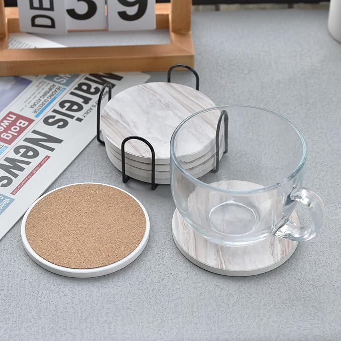 6Pcs Absorbent Coasters Set - Image 7
