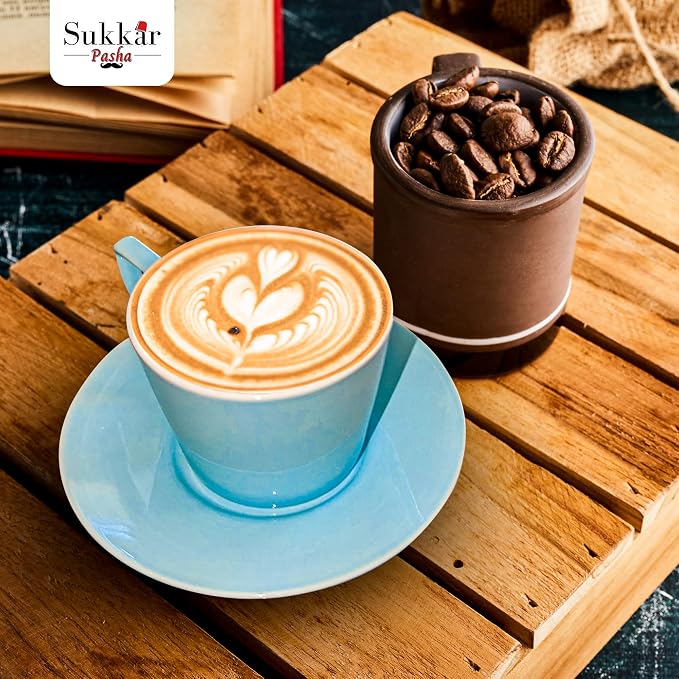 8 oz Cappuccino Cup Set with Saucers, Espresso Coffee Cups, Latte Macchiato – - Image 6