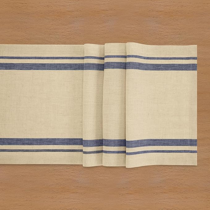 Solino Home 100% Linen Table Runner, 14 x 72 in, mitered corners | Pure Linen | - Image 9