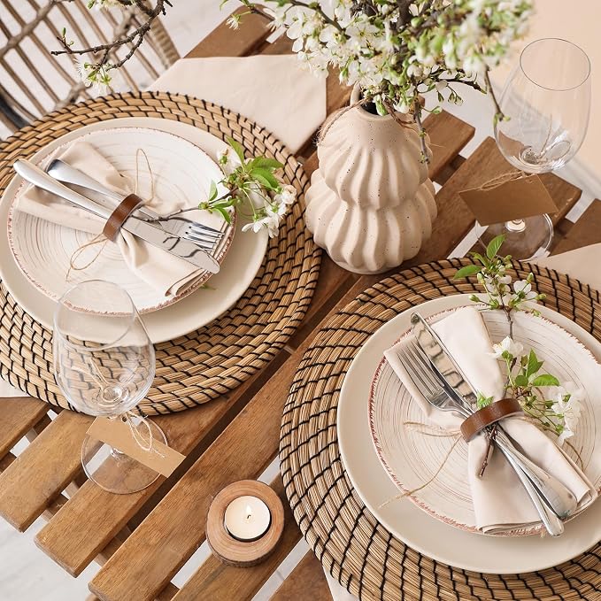 50 Pcs Wooden Napkin Rings Handmade Dining Napkin Holder Buckles Farmhouse - Image 7