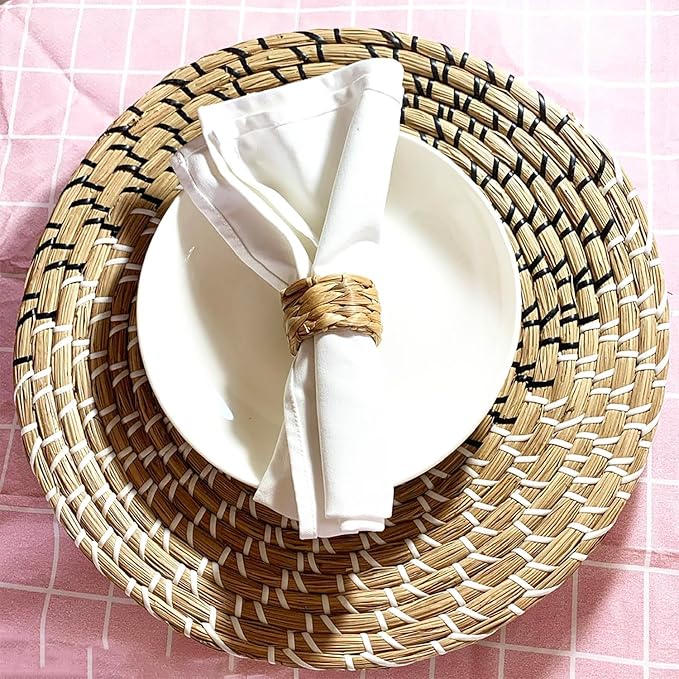 Set 12 Water Hyacinth Napkin Rings, Handwoven by Laquedecraft | Handwoven 100% - Image 5