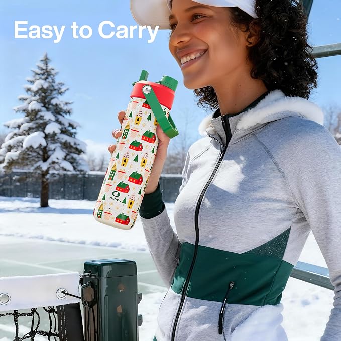 ENCOOL Christmas Insulated Water Bottle - Image 8