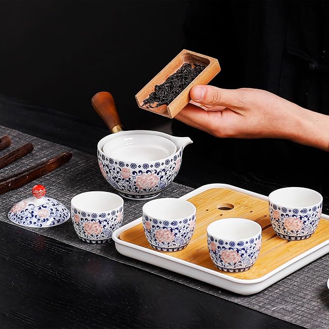 Chinese Tea Set Gongfu Tea Set, Portable Teapot Set - Image 9