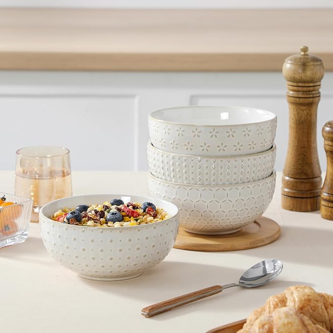 MALACASA Cereal Bowls, 30 Ounce Ceramic Soup Bowl - Image 9
