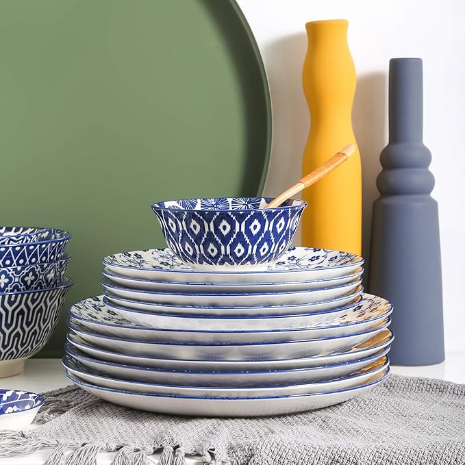 Selamica 10 inch Porcelain Dinner Plates, Large Size Ceramic Plates - Image 7