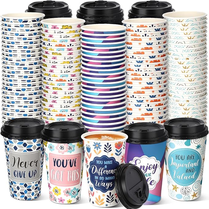 50 Pack 16 oz Disposable Coffee Cups - Image 8