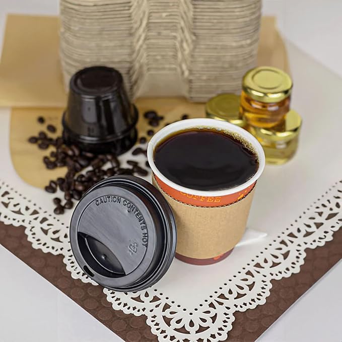 Karat 10 oz Paper Hot Coffee Cups Disposable, Leak-Resistant Double Poly-Lined - Image 6