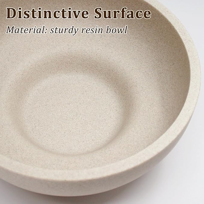 LIN CHUAN Decorative Bowl, Large Fruit Bowl, Sand Beige | Fruit Bowl - Image 7