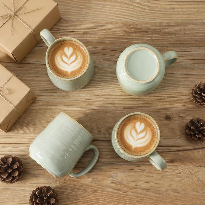 Coffee Mugs Set of 4, 15 Ounce Ceramic Coffee Cups - Image 7