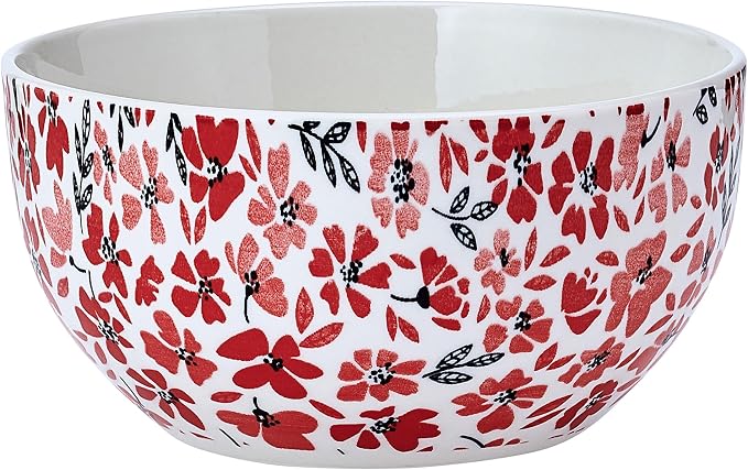 Pfaltzgraff Radiant Blossom 12 Piece Floral Stoneware Dinnerware Plate Bowl - Image 10