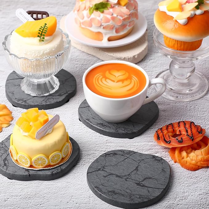 Diatomaceous Earth Coasters Set of 4,Cool Absorbent Quick-Dry Drink Coasters - Image 6