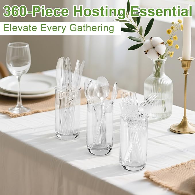 Pleafind 360 Count Plastic Silverware - Image 7