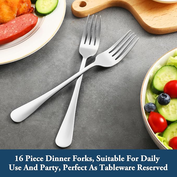 Dinner Forks, Table Forks, Flatware Forks, 8 Inches, Mirror Finish & Dishwasher - Image 7