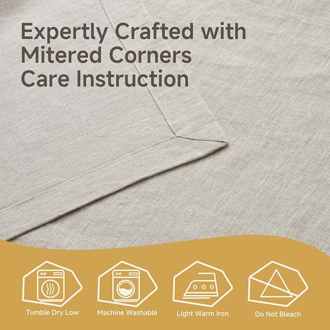 100% French Linen Table Runner 72", 210GSM Heavyweight Artisanry, Crease-Free - Image 8