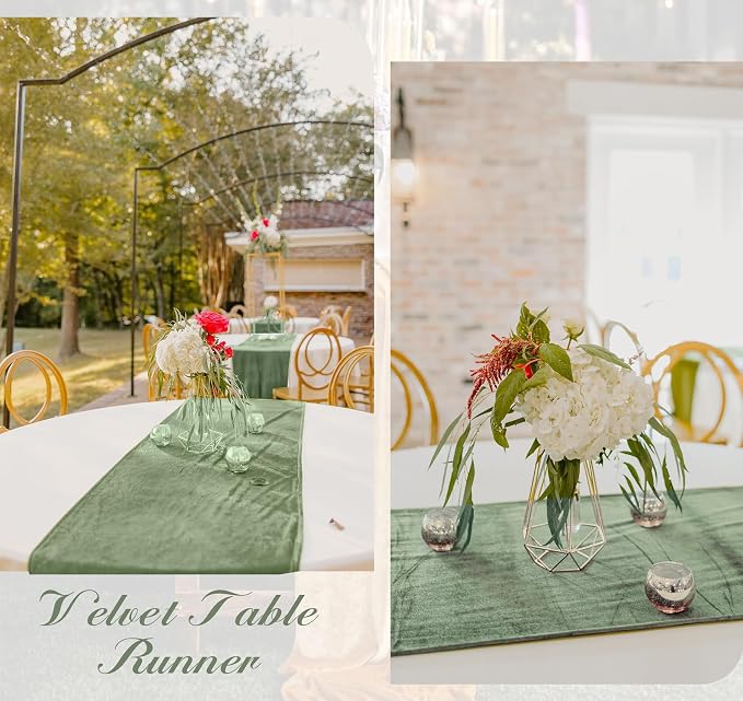 Velvet Table Runner 20 x 120 Inches 10ft Luxurious Thick Soft Velvet Christmas - Image 7