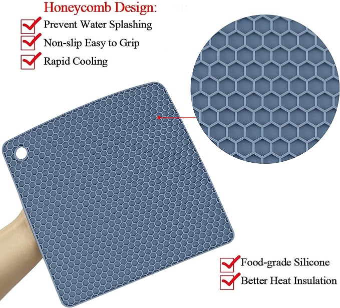 4 Pack Silicone Trivet Mat, Silicone Trivets - Image 8
