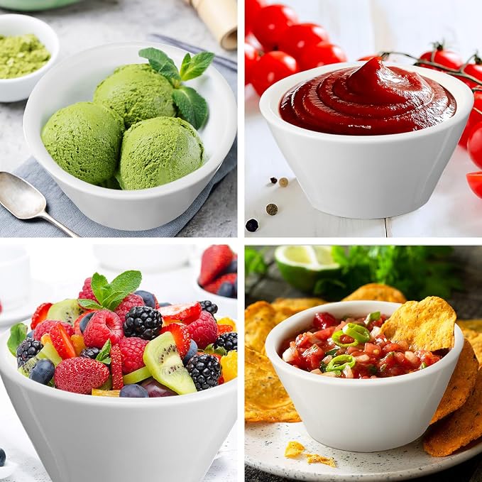 18 Pcs 8 oz Porcelain Bowls Small Dessert Bowls Porcelain Broth Cups Soup - Image 7
