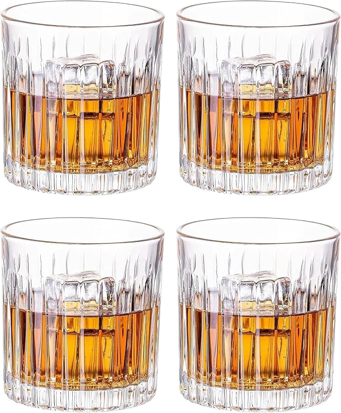 GLASKEY Whiskey Glasses Set of 4, Lead-Free Crystal Old Fashioned Glass - Image 9