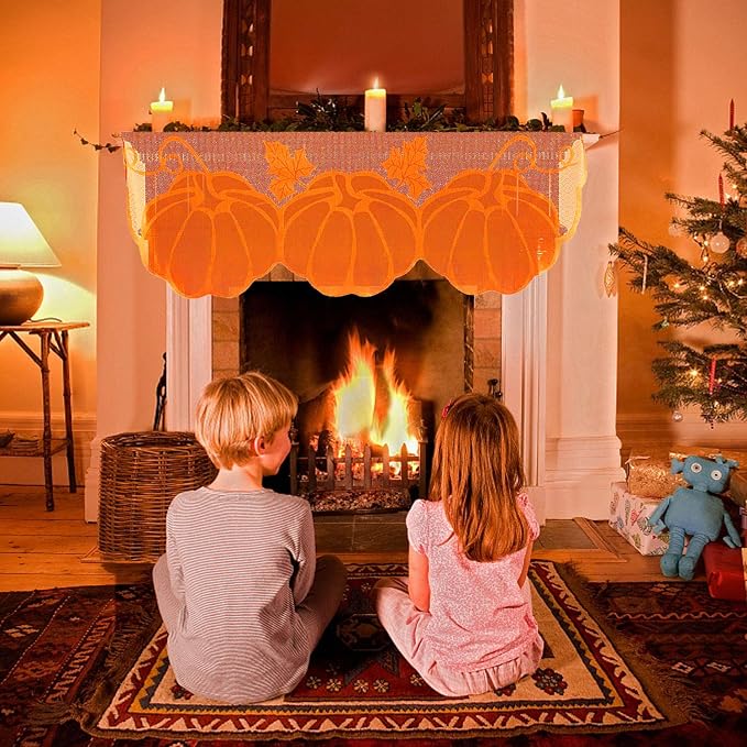 Fall Thanksgiving Decorations Mantle Scarf - Image 7