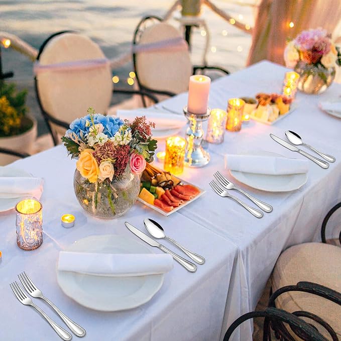 LIANYU 30-Piece Silverware Set, Stainless Steel Flatware Set - Image 7