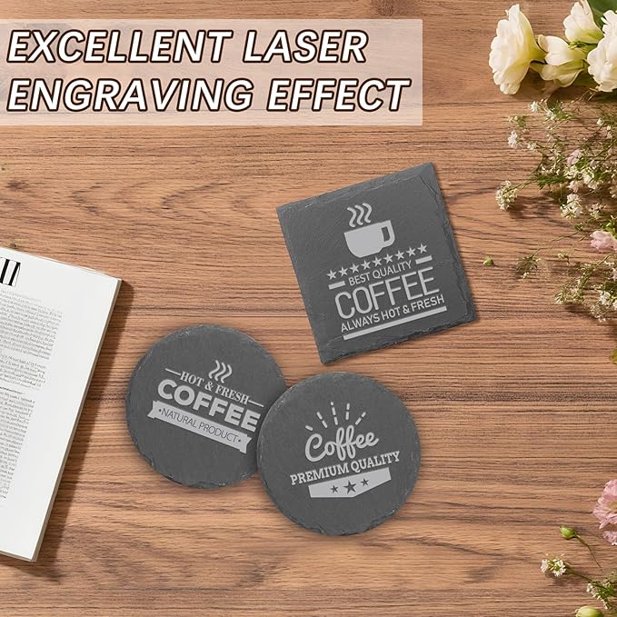 48pcs Slate Coasters, Hand Painted DIY, Scratch Resistant Bottom - Image 7