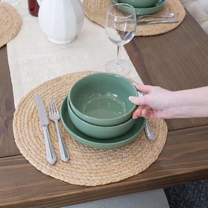 Elanze Designs Bistro Glossy Ceramic 7 inch Dinnerware Bowls Set of 4 - Image 6