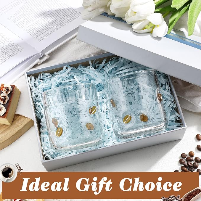 SiliFine 2 Pcs Coffee Icon Juice Glasses - Image 8