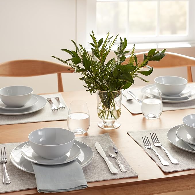 Amazon Basics 18-Piece Complete Kitchen Dinnerware Set, Microwave and - Image 8