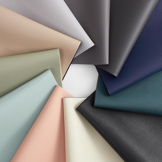 MOSAYT Vinyl Placemats Set of 8, Heat Resistant Place Mats 100% Waterproof Washable & Wipeable Faux Leather Reversible Table Mats for Kitchen Dining Party Indoor Outdoor, 12" x 17", Black/Khaki