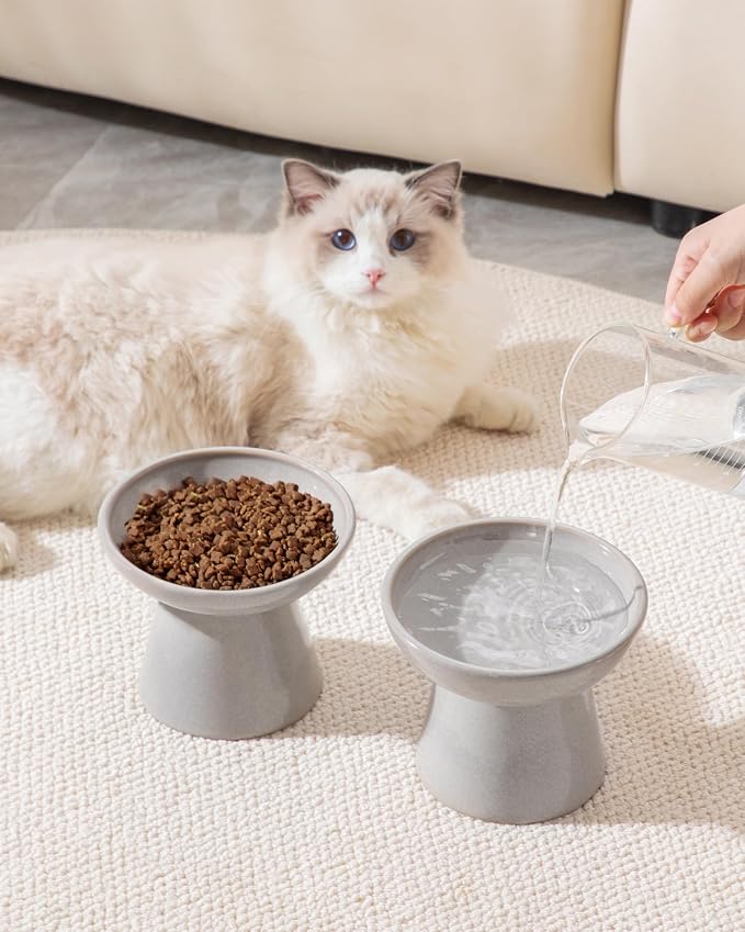 vancasso Ceramic Elevated Cat Bowls 2-Pack - Image 9