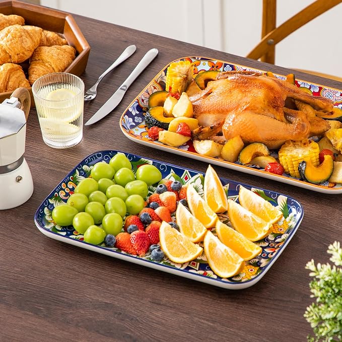 vancasso Serving Platters Set of 3, Microwave & Dishwasher Safe - Image 7