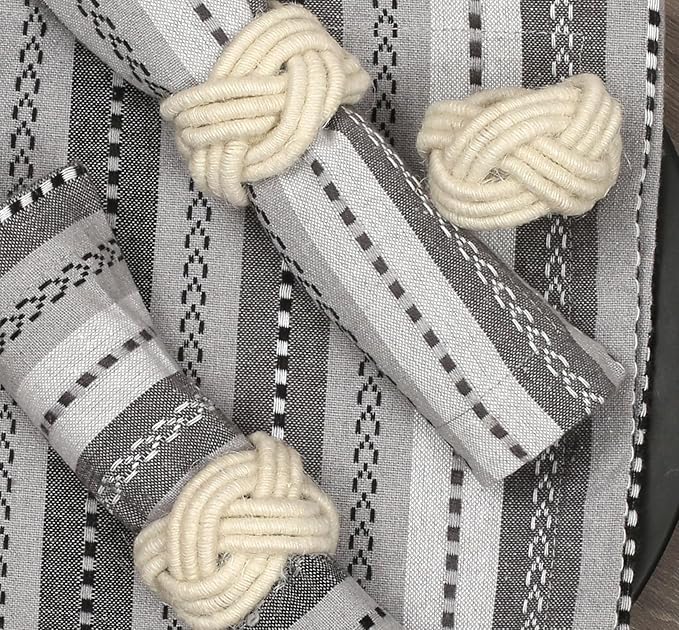 ALPHA Living HOME Handcrafted Napkin Rings Set of 12 - Image 9