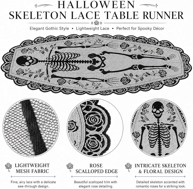 Halloween Tablerunner in Black Polyester - Image 5
