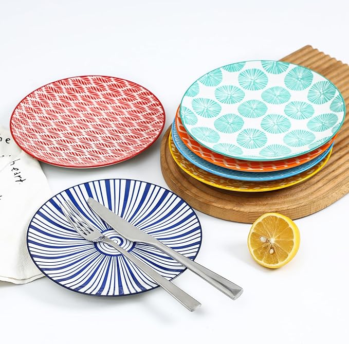 Selamica Ceramic Dessert Plates, 7 Inch Small Plates, Appetizer Plates - Image 6