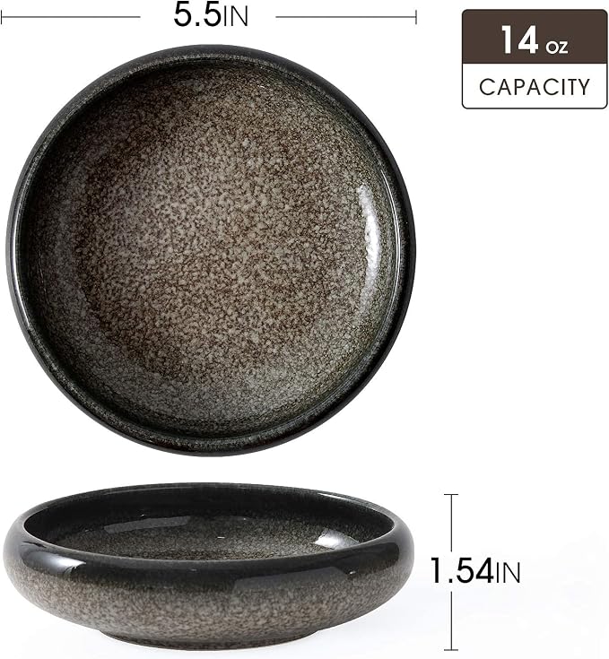 Uaral Appetizer Plate, Salad Plate, Stoneware Serving Dishes, Japanese Side - Image 7