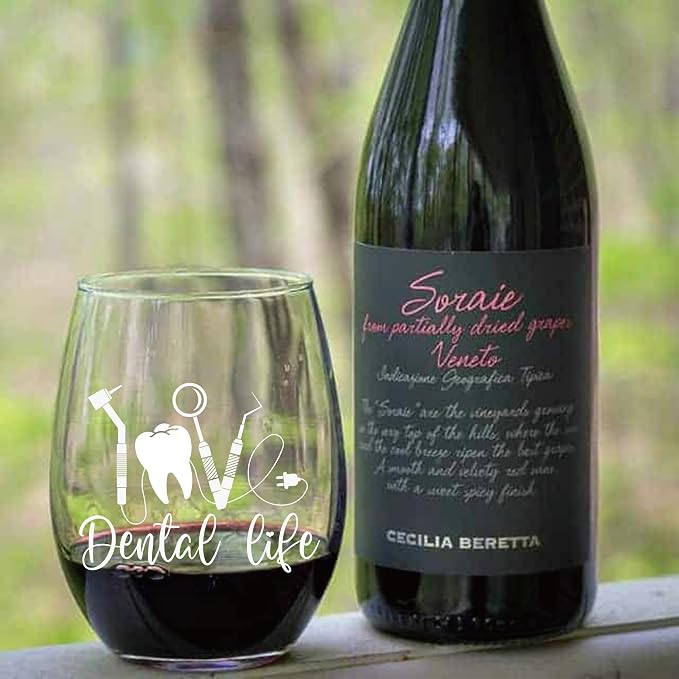 AGMDESIGN Dental Life Funny Wine Glass - Image 5
