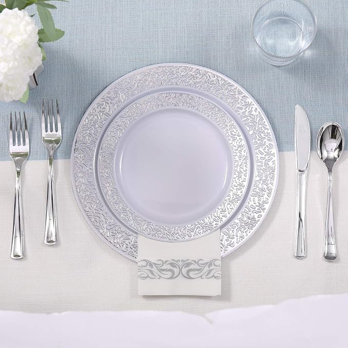 FOCUSLINE 175 Ct Silver Dinnerware Set - Image 5