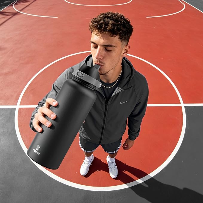Meoky 64 oz Insulated Water Bottle, Half Gallon Water Jug - Image 8