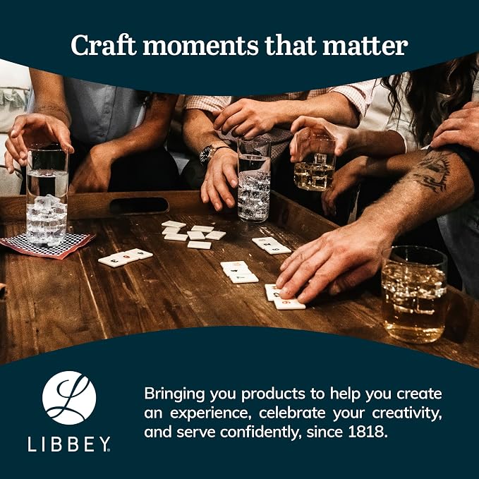 Libbey Impressions 16-Piece Tumbler and Rocks Clear Drinking Glasses, 8 16.7oz - Image 7
