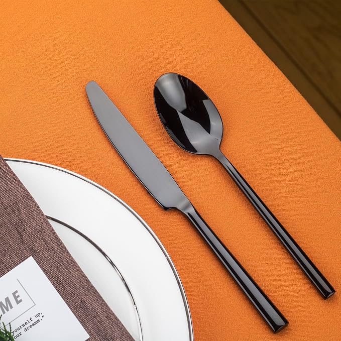 Alata Potter Black 20-Piece Forged Silverware Set, Service - Image 6