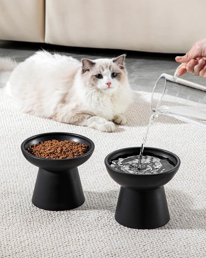 vancasso Ceramic Elevated Cat Bowls 2-Pack - Image 9